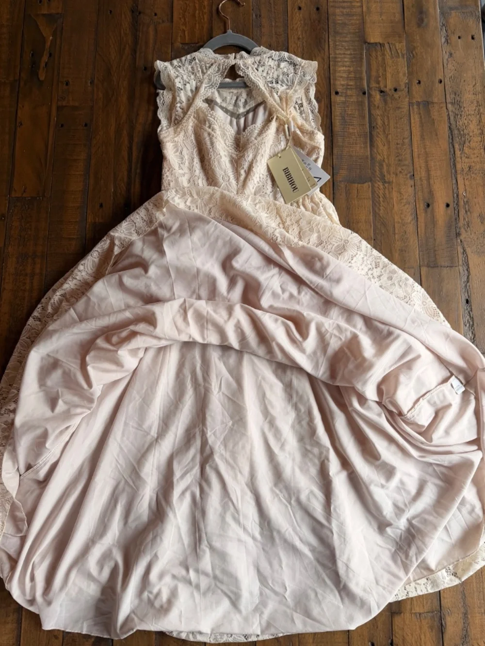 NWT Girls Boho Lace Maxi Dress Cream Ivory Tiered Formal Dress 12